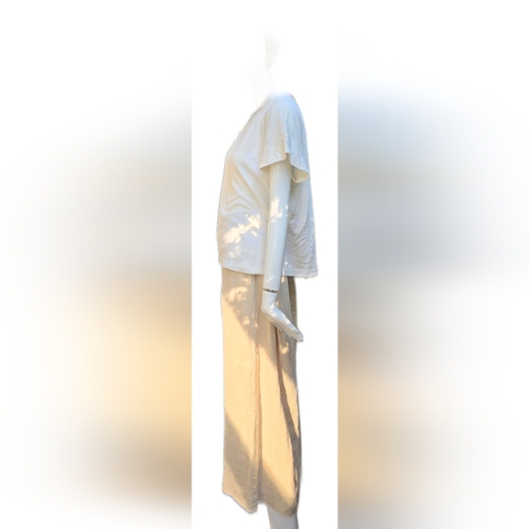 JUNGMAVEN WHITE COTTON TSHIRT WITH SIDE POCKETS LG. - Picture 3 of 13